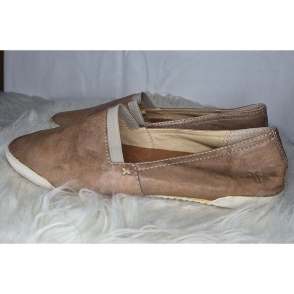 Frye Brown Leather Slip-On Shoes Women's Size 9M - Picture 1 of 3